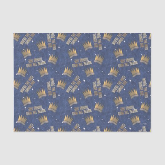 Waar de wilde dingen zijn kroon en sterren patroon tissuepapier (Voorkant)