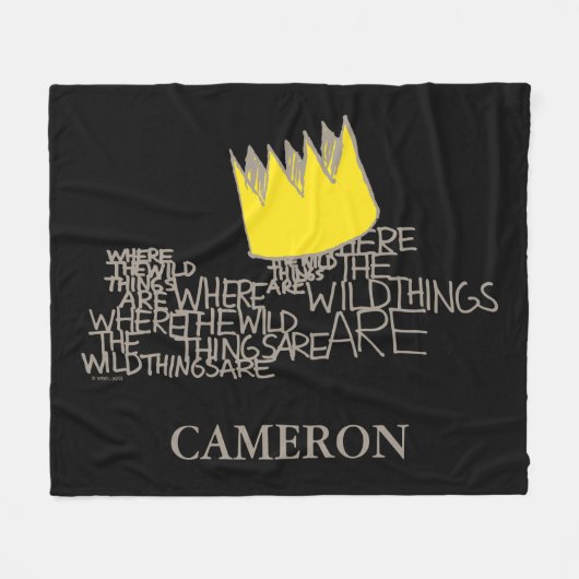 Waar de wilde dingen zijn | Kroon | Jouw namen toe Fleece Deken (Voorkant (Horizontaal))
