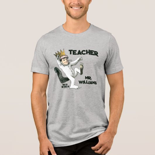 Waar de Wilde Dingen Zijn Leraar Tri-Blend Shirt (Voorkant)