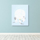 Waar de wilde dingen zijn | maan en sterren canvas afdruk (Insitu (Houten vloer))