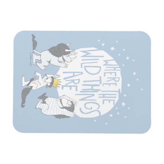 Waar de wilde dingen zijn | maan en sterren magneet (Horizontaal)