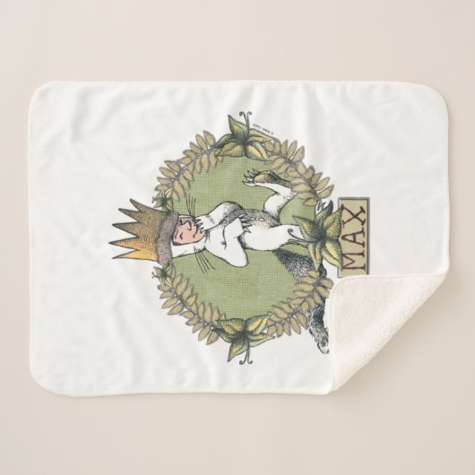 Waar de wilde dingen zijn | Max Badge Sherpa Deken (Voorkant (horizontaal))