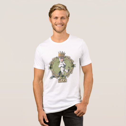 Waar de wilde dingen zijn | Max Badge Tri-Blend Shirt (Voorkant volledig)