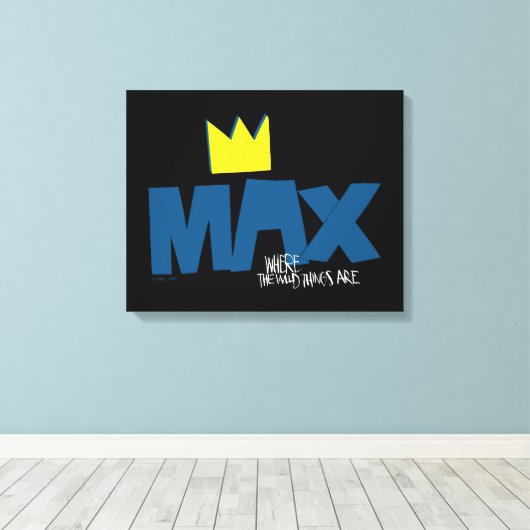 Waar de wilde dingen zijn | Max en Kroon Canvas Afdruk (Insitu (Houten vloer))