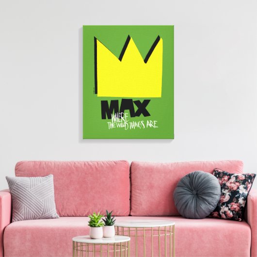 Waar de wilde dingen zijn | Max. en Kroon Canvas Afdruk (Insitu (Woonkamer))