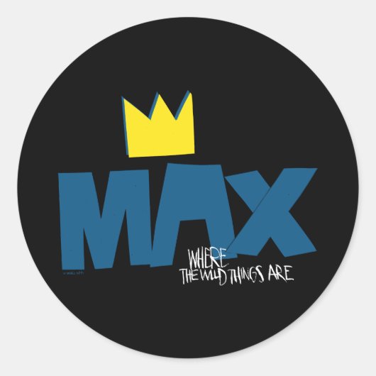 Waar de wilde dingen zijn | Max en Kroon Ronde Sticker (Voorkant)