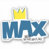 Waar de wilde dingen zijn | Max en Kroon Sticker (Voorkant)