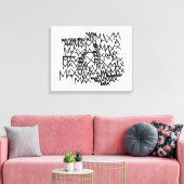 Waar de wilde dingen zijn | Max. herhaling Canvas Afdruk (Insitu (Woonkamer))