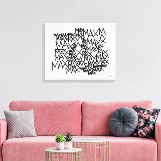 Waar de wilde dingen zijn | Max. herhaling Canvas Afdruk (Insitu (Woonkamer))