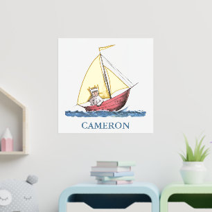 Waar de wilde dingen zijn Max Sailing Folie Afdrukken