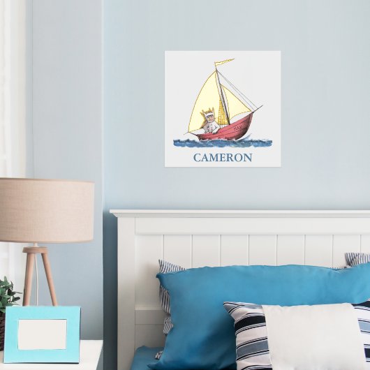 Waar de wilde dingen zijn | Max Sailing Folie Afdrukken (Insitu (Slaapkamer))