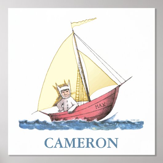 Waar de wilde dingen zijn | Max Sailing Folie Afdrukken (Voorkant)