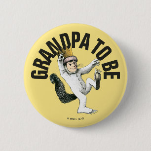 Waar de wilde dingen zijn opa om te worden ronde button 5,7 cm