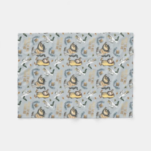 Waar de wilde dingen zijn patroon fleece deken (Voorkant (Horizontaal))