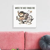 Waar de Wilde Dingen Zijn Personages Canvas Afdruk (Insitu (Woonkamer))