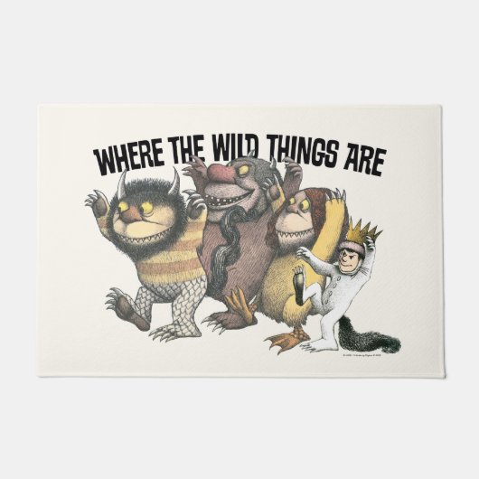 Waar de Wilde Dingen Zijn Personages & Logo Deurmat (Voorkant)