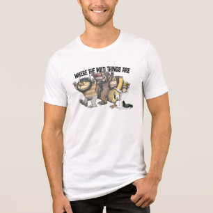 Waar de Wilde Dingen Zijn Personages & Logo Tri-Blend Shirt