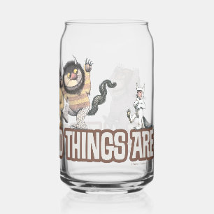 Waar de Wilde Dingen Zijn Personages op Logo Blikvorm Glas
