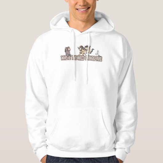 Waar de wilde dingen zijn personages op Logo Hoodie (Voorkant)