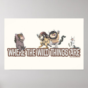 Waar de Wilde Dingen Zijn-personages op Logo Poster