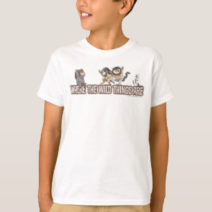 Waar de Wilde Dingen Zijn Personages op Logo T-shirt