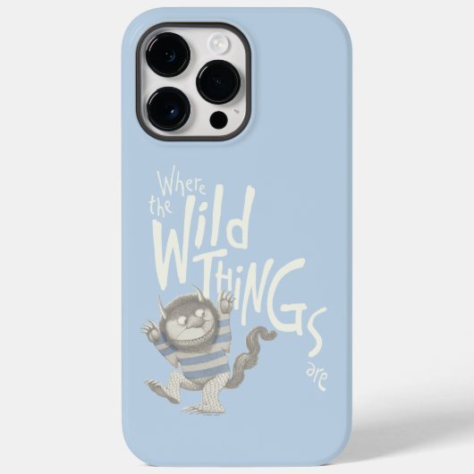 Waar de Wilde Dingen Zijn Quote - Blauw Case-Mate iPhone Case (Achterkant)