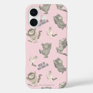 Waar de Wilde Dingen Zijn Roze Sterren Patroon iPhone 16 Hoesje