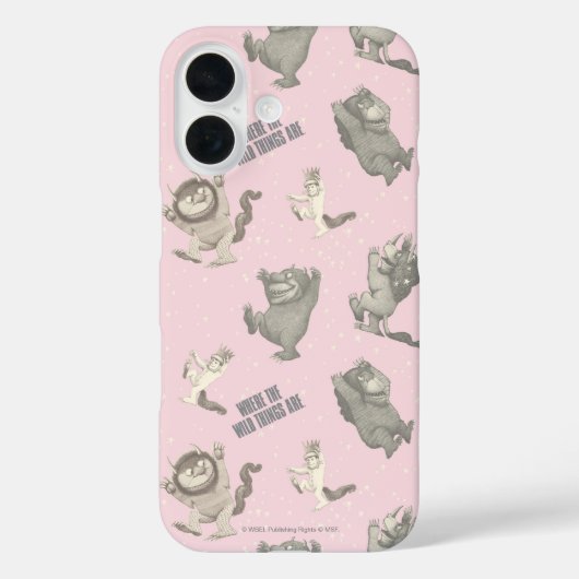 Waar de Wilde Dingen Zijn Roze Sterren Patroon Case-Mate iPhone Case (Achterkant)
