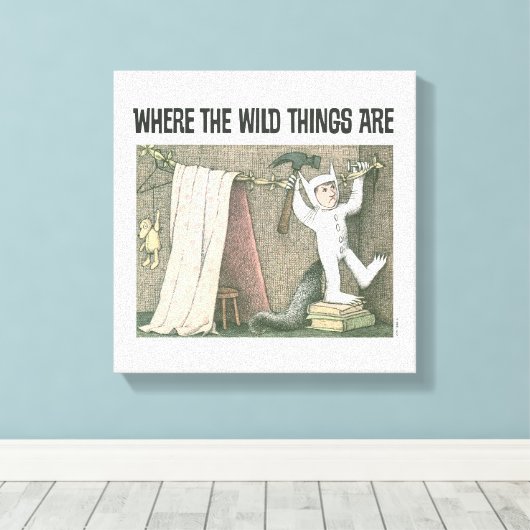 Waar de wilde dingen zijn | Scene 1 Canvas Afdruk (Insitu (Houten vloer))