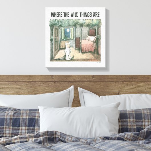 Waar de wilde dingen zijn | Scene 3 Canvas Afdruk (Insitu (Slaapkamer))