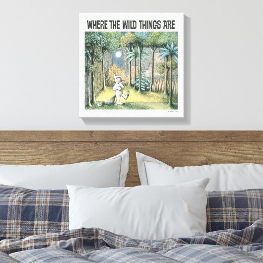 Waar de wilde dingen zijn | Scène 4 Canvas Afdruk (Insitu (Slaapkamer))