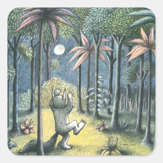 Waar de wilde dingen zijn | Scène 6 Vierkante Sticker (Voorkant)