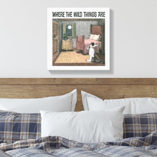 Waar de wilde dingen zijn | Scene 7 Canvas Afdruk (Insitu (Slaapkamer))