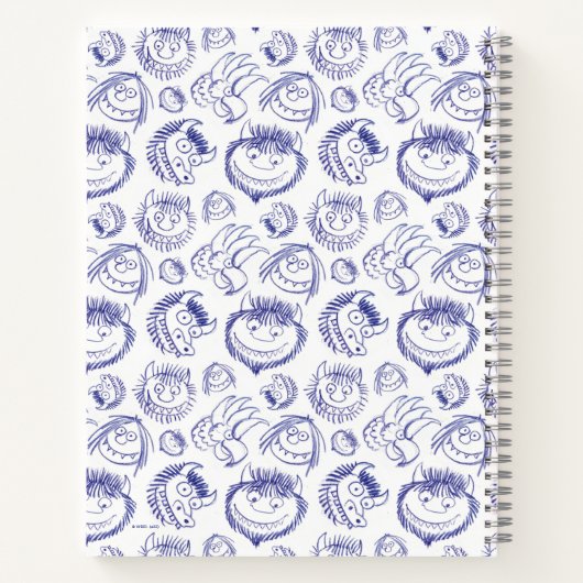 Waar de wilde dingen zijn schets patroon tekenen notitieboek (Achterkant)