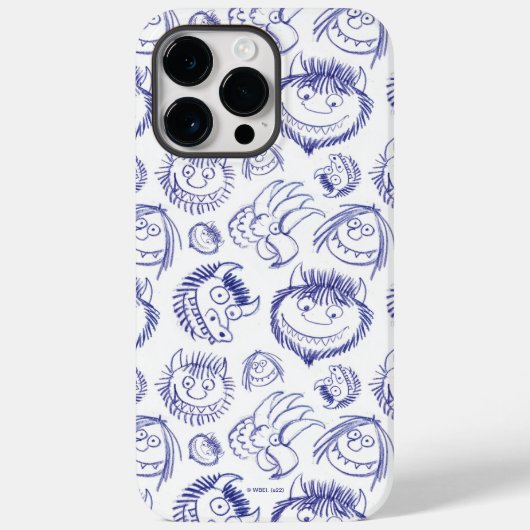 Waar de Wilde Dingen Zijn Schetspatroon Case-Mate iPhone Case (Achterkant)