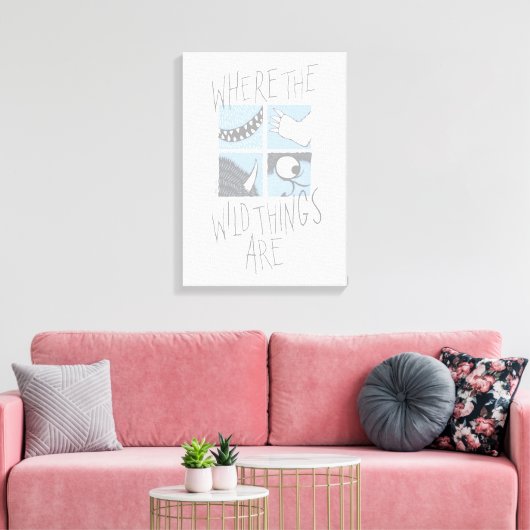 Waar de wilde dingen zijn | Square Graphic Canvas Afdruk (Insitu (Woonkamer))