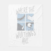 Waar de wilde dingen zijn | Square Graphic Fleece Deken (Voorkant)
