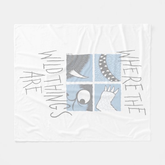 Waar de wilde dingen zijn | Square Graphic Fleece Deken (Voorkant (Horizontaal))