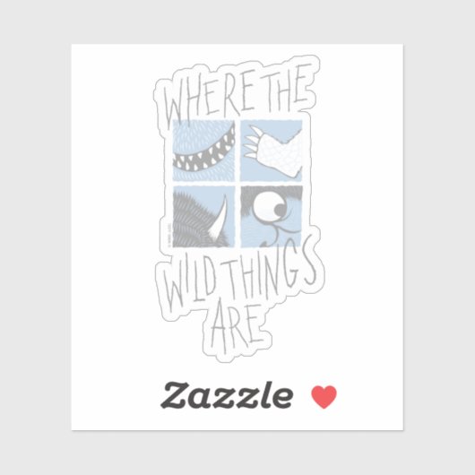 Waar de wilde dingen zijn | Square Graphic Sticker (Vel)