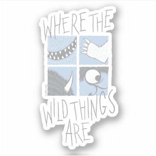 Waar de wilde dingen zijn | Square Graphic Sticker (Voorkant)