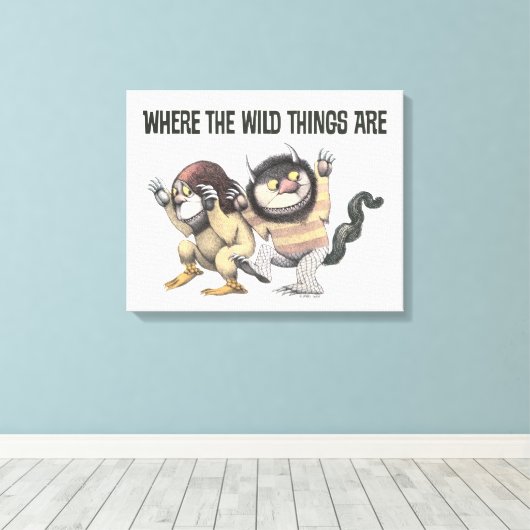 Waar de wilde dingen zijn | Twee wilde dingen Canvas Afdruk (Insitu (Houten vloer))