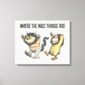 Waar de wilde dingen zijn | Twee wilde dingen Canvas Afdruk (Voorkant)