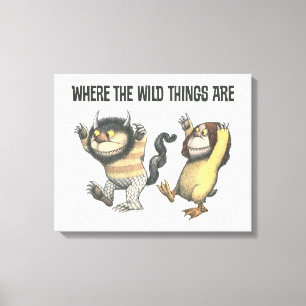 Waar de Wilde Dingen Zijn Twee Wilde Dingen Canvas Afdruk