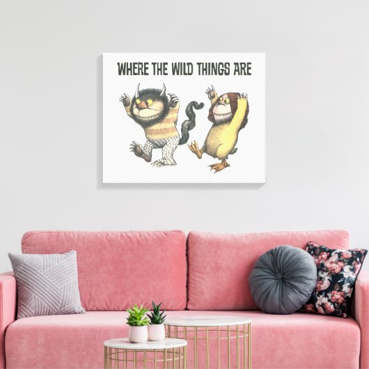Waar de wilde dingen zijn | Twee wilde dingen Canvas Afdruk (Insitu (Woonkamer))