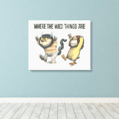 Waar de wilde dingen zijn | Twee wilde dingen Canvas Afdruk (Insitu (Houten vloer))