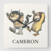 Waar de wilde dingen zijn | Twee wilde dingen Vierkante Klok (Voorkant)