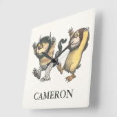 Waar de wilde dingen zijn | Twee wilde dingen Vierkante Klok (Hoek)