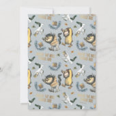 Waar de wilde dingen zijn verjaardagsjongen wensen notitiekaartje (Achterkant)