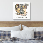 Waar de Wilde Dingen Zijn | Wezens Canvas Afdruk (Insitu (Slaapkamer))