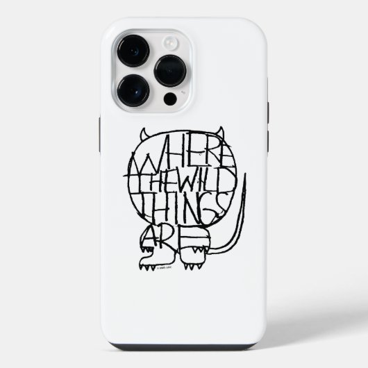 Waar de Wilde Dingen Zijn | Wild Thing-schets iPhone Hoesje (Achterkant)